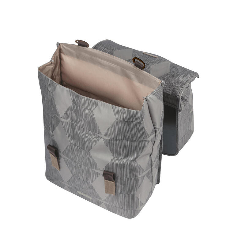 Elegancia de albahaca - bolsa de bicicleta doble - 40-49 litros - Chateau Taupe