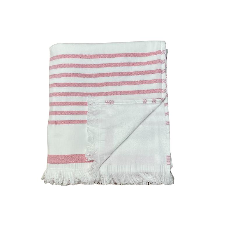 Asaga Raspberry terry cloth lined towel 90x160 400g/m²