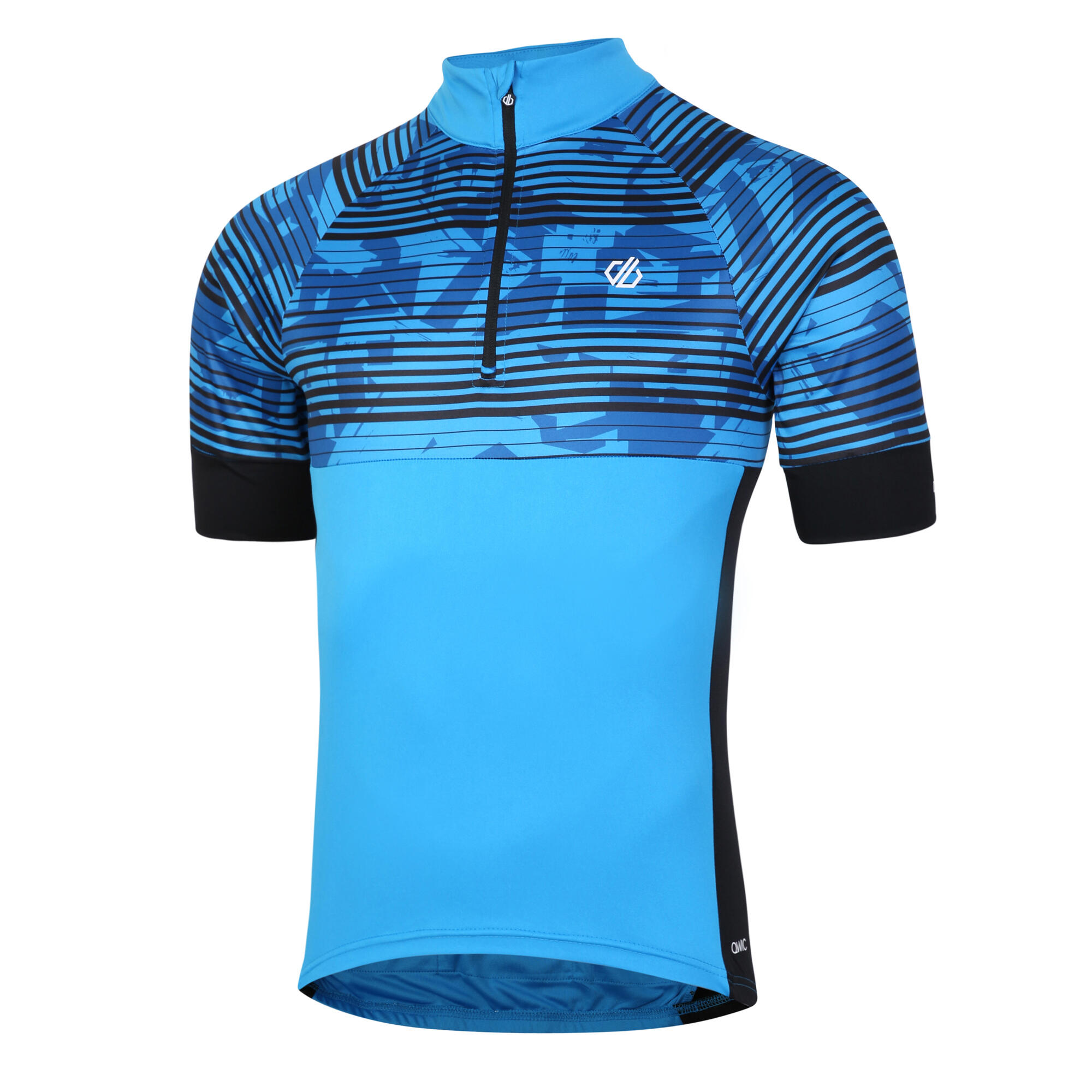 Stay The CourseII Men's Cycling 1/2 Zip Short Sleeve T-Shirt - Teton Blue 2/7