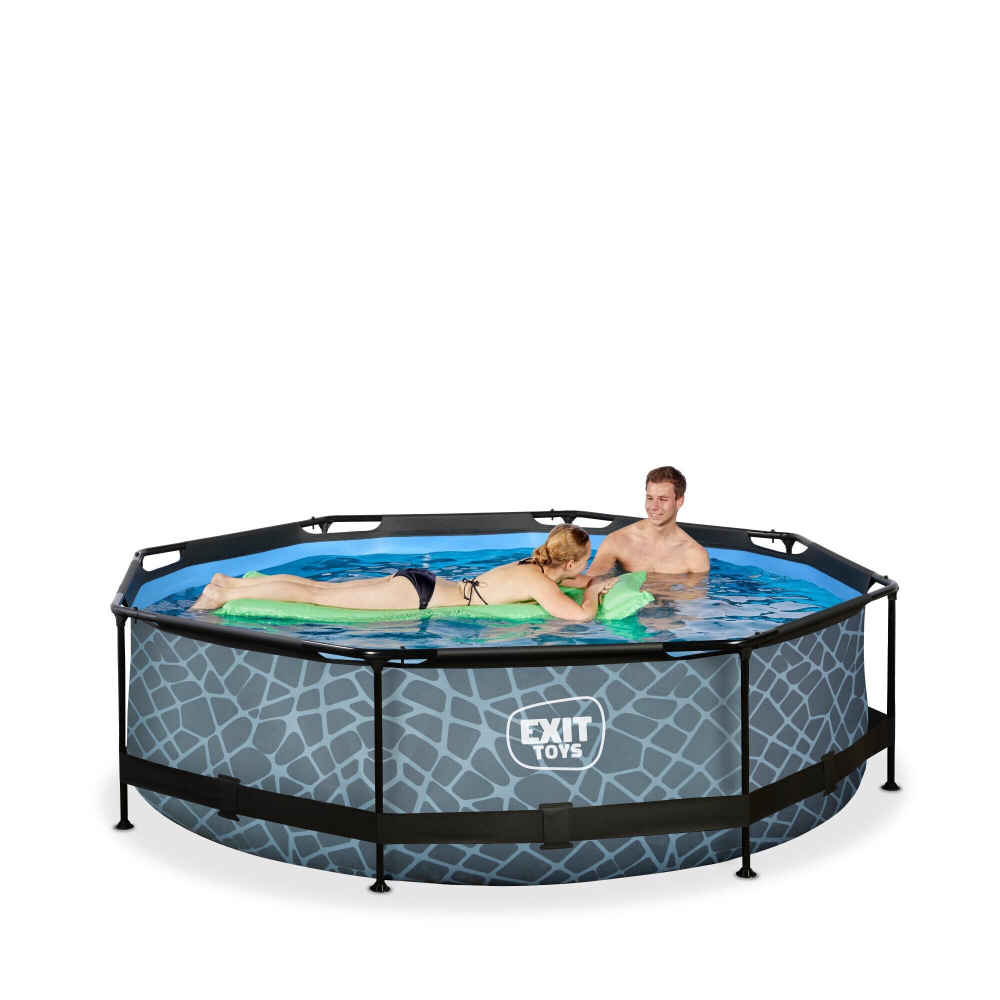 Piscine avec pompe filtrante enfant Exit Toys Stone 300 x 76 cm 5/7