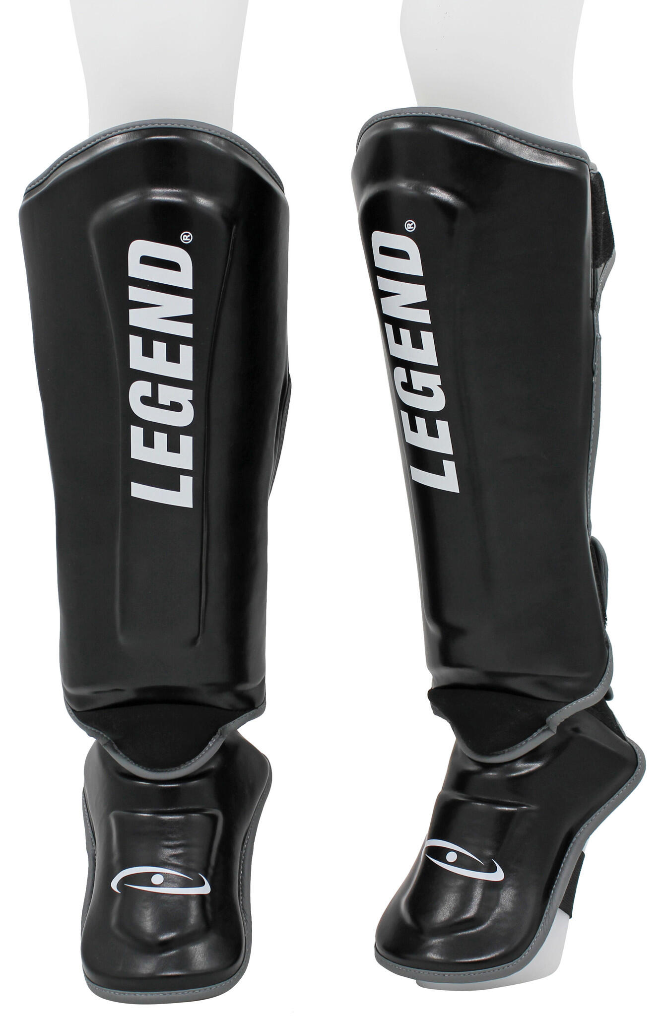 Kickboks Scheenbeschermers Protect Plus Heren/Dames Zwart-Wit PU - Verschillende 4/5