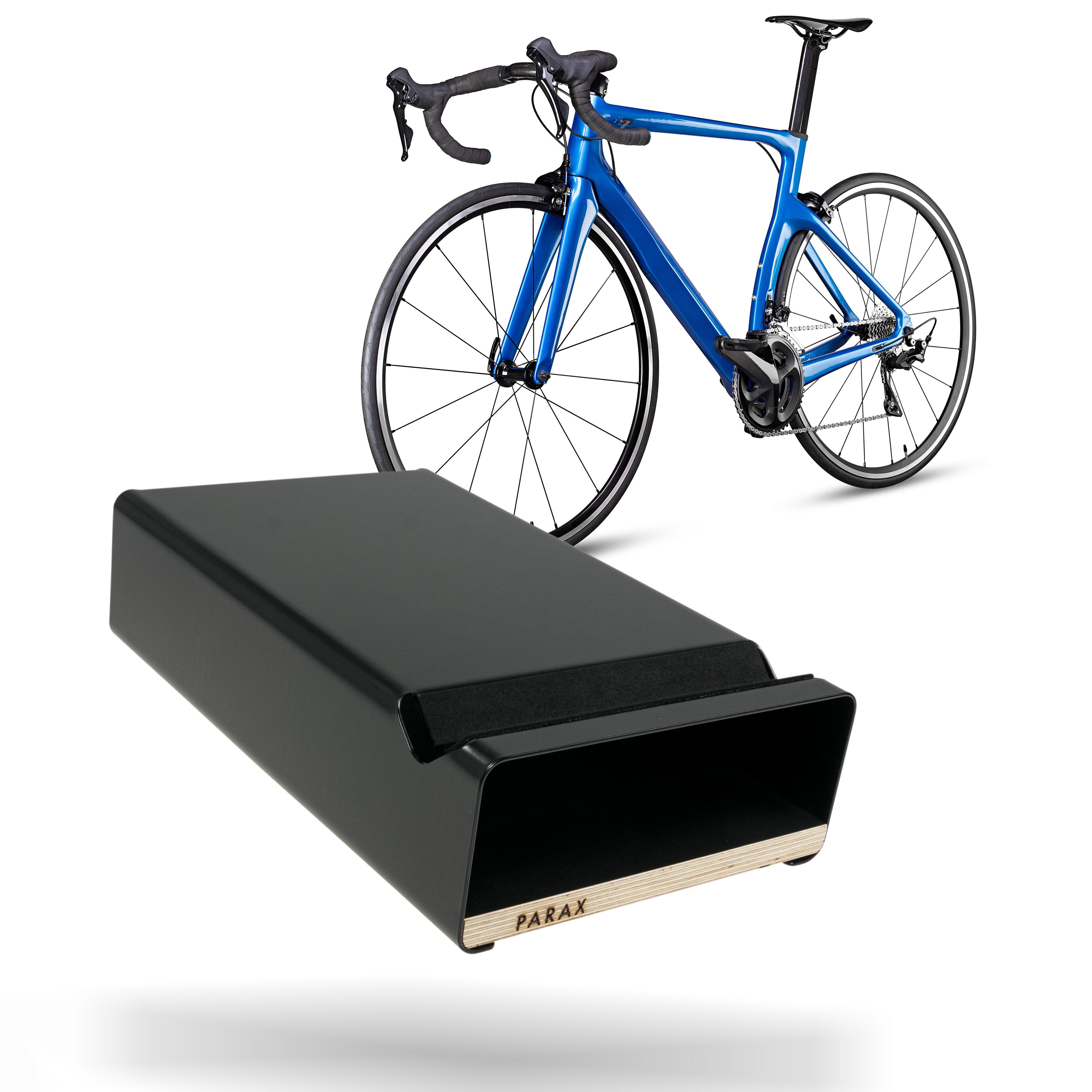 Portabici da parete - legno e alluminio - ripiano - nero - S-RACK