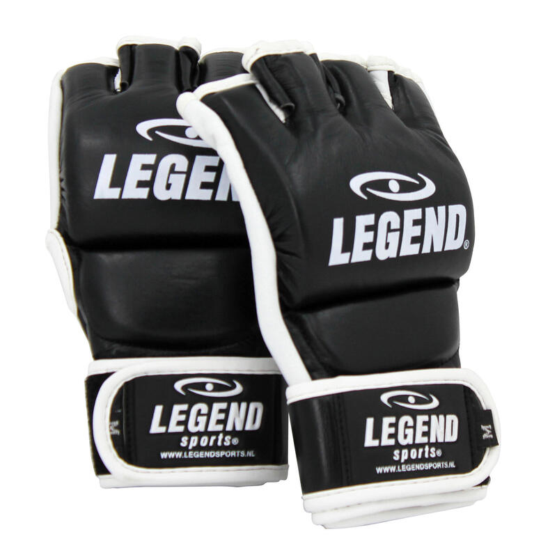 Sac de Frappe / Gants MMA Homme/Femme Cuir Noir-Blanc