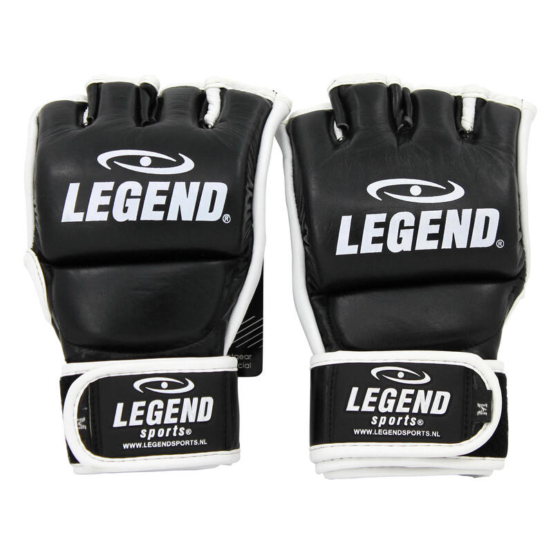 Sac de Frappe / Gants MMA Homme/Femme Cuir Noir-Blanc