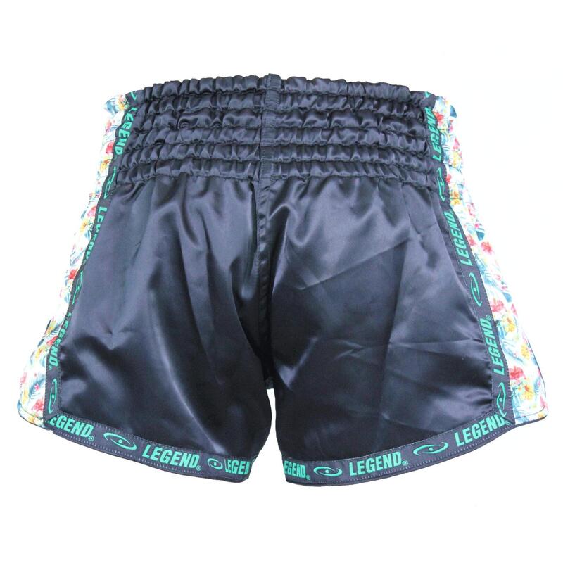 Kickboxing Shorts Filles/Dames Flower Power Satin