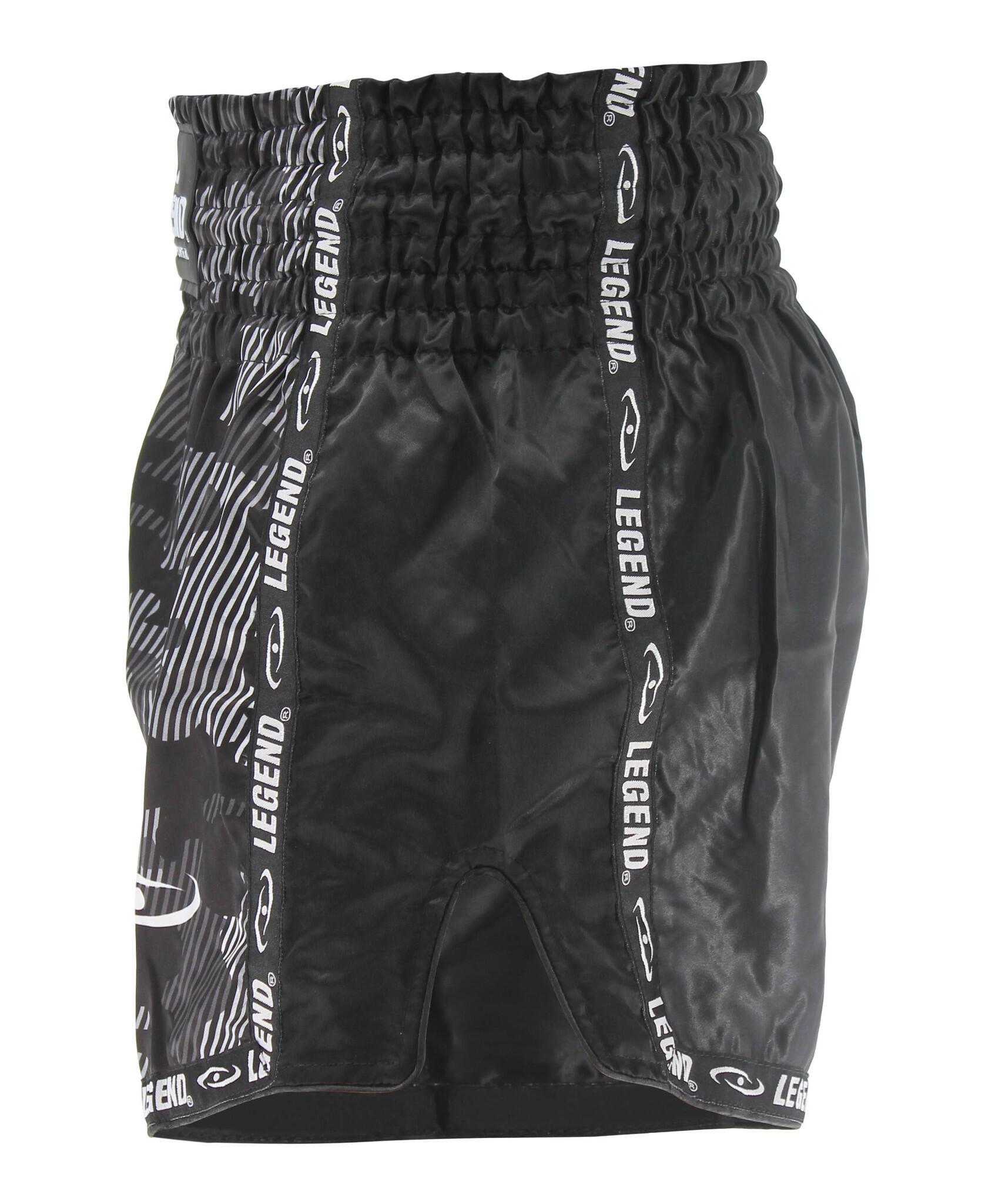 Kickboks Broekje Kind/Volwassene Camo Black Satijn 4/5