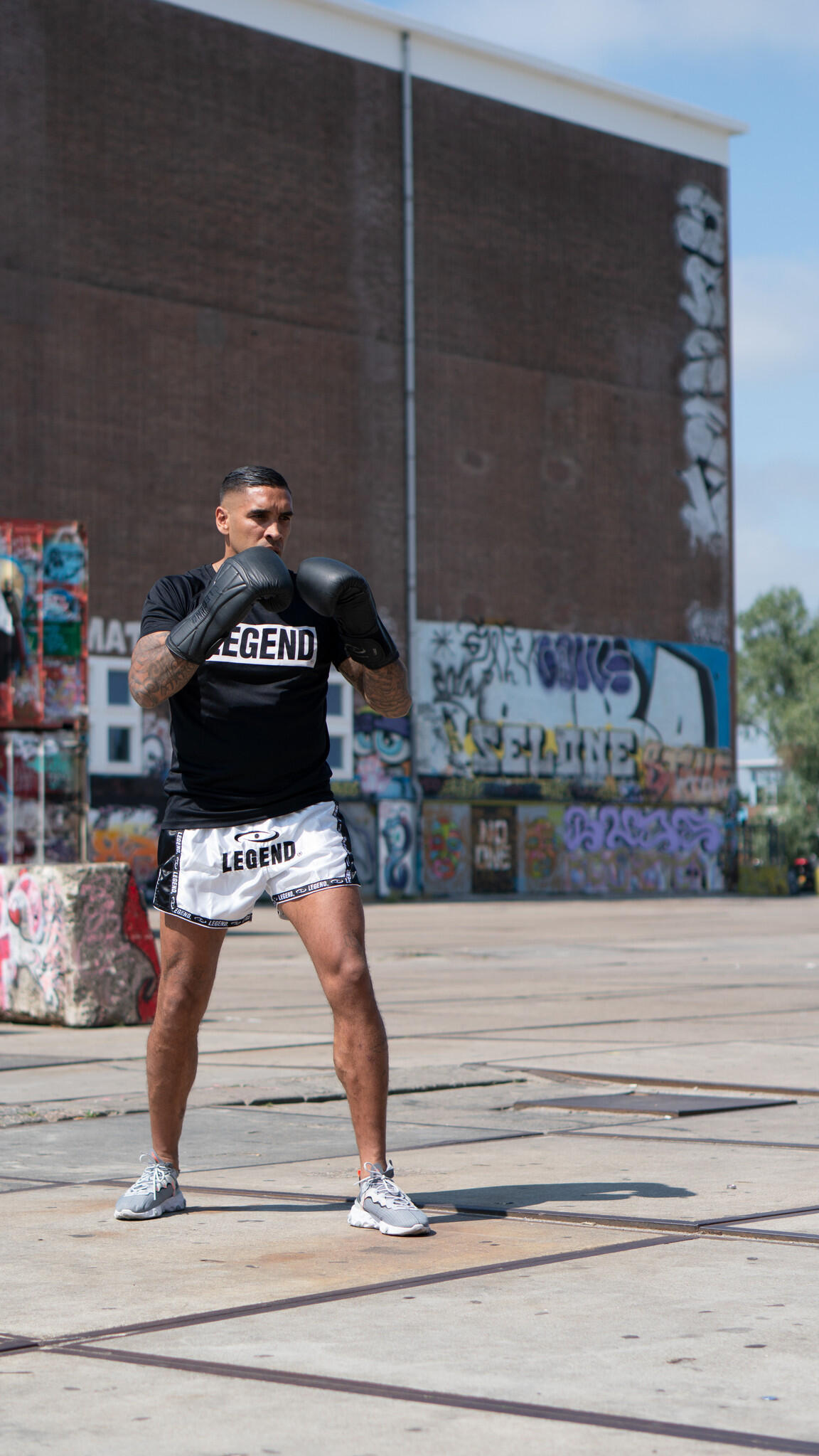 Kickboxing Short Enfants/Adultes Noir/Blanc Satin 4/5