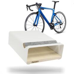 Fiets wandhouder - hout en aluminium - plank - wit - S-RACK