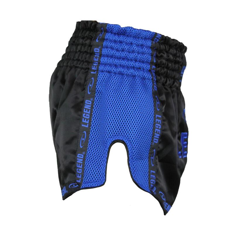 Kickboks Broekje Kids/Volwassenen Blauw Mesh satijn - Verschillende maten - Hoge