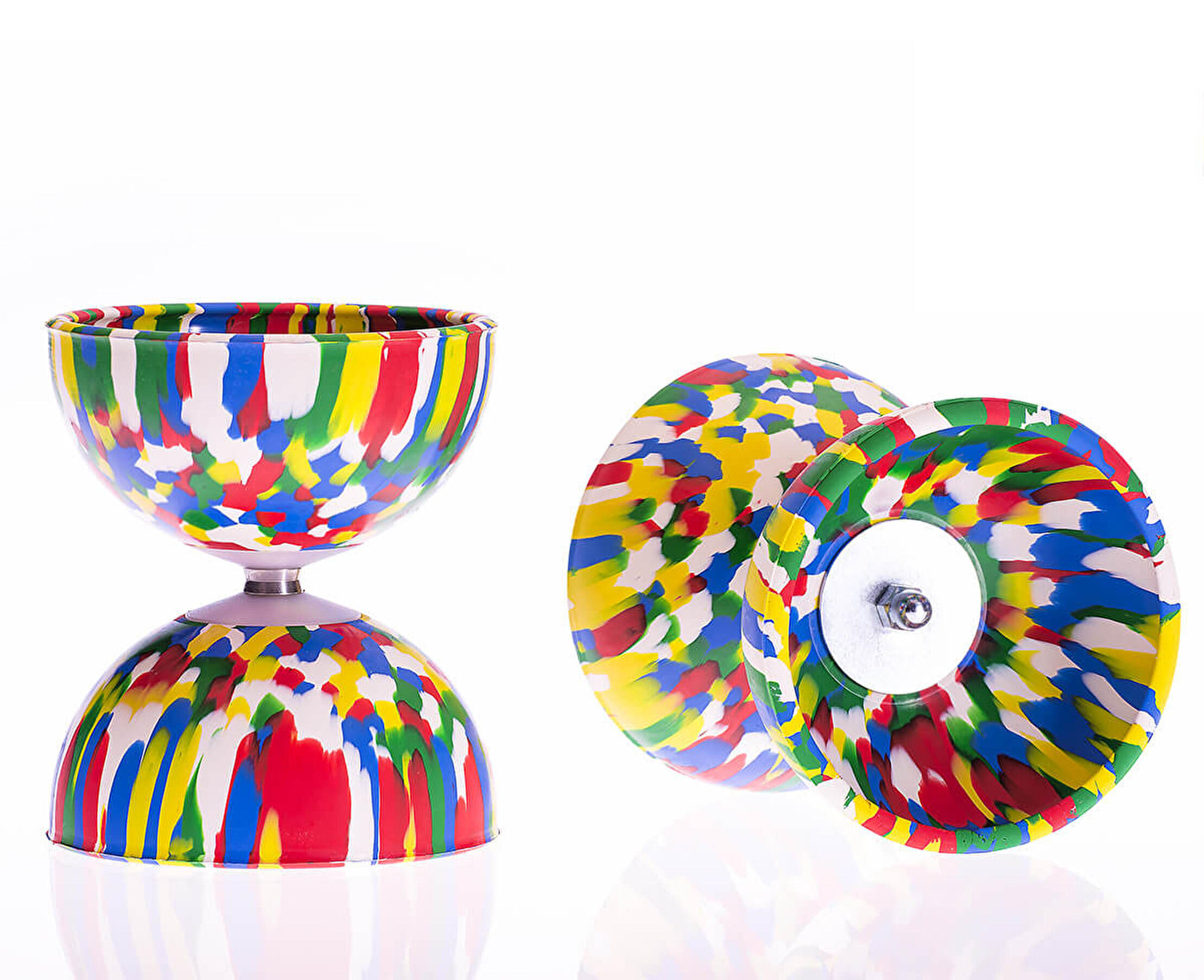 Diabolo Arlequin Cirkao ø 100 - 4 colors + chopsticks FiberGlass 2/3