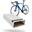 Fiets wandhouder - hout en aluminium - plank - wit - S-RACK