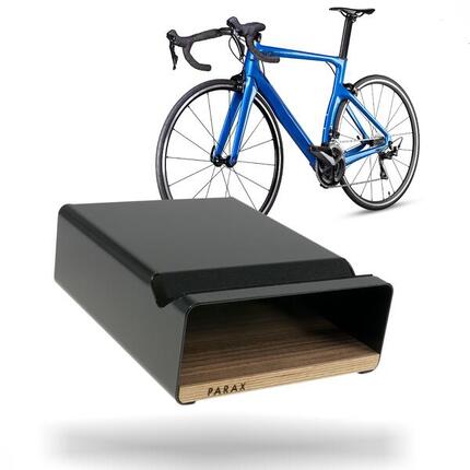Support mural pour vélo - bois et aluminium - étagère - noir - S-RACK