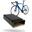 Fiets wandhouder - hout en aluminium - plank - zwart - S-RACK