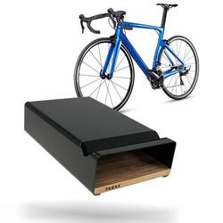 Fiets wandhouder - hout en aluminium - plank - zwart - S-RACK