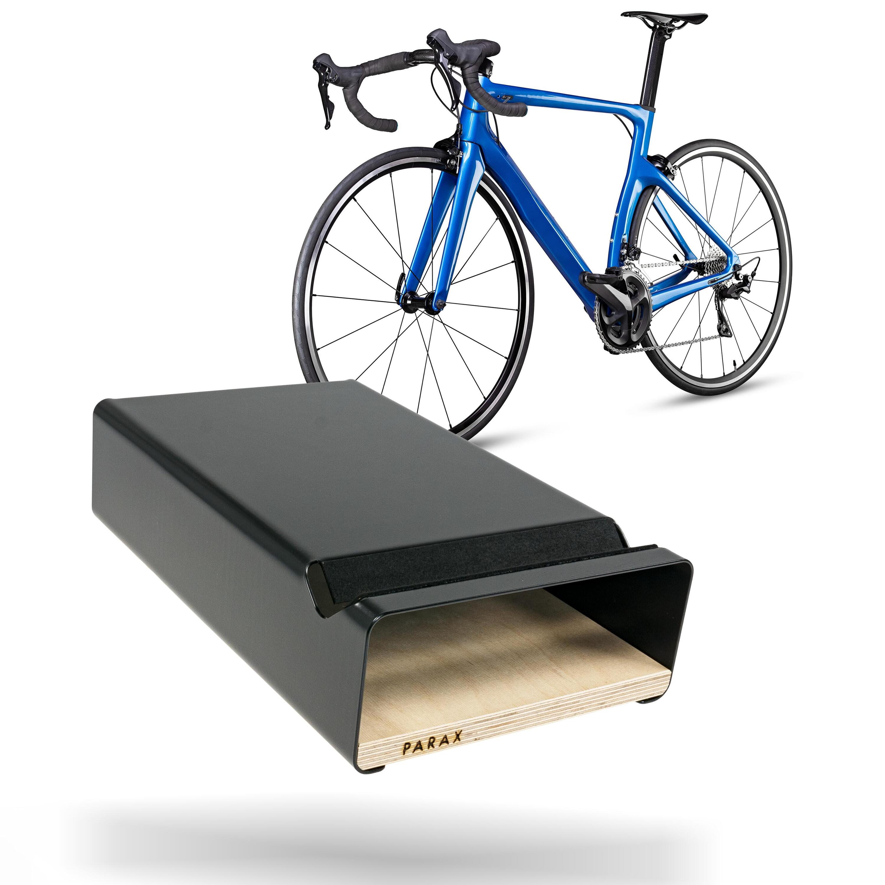 PARAX Supporto da parete per bici - legno e alluminio - scaffale - nero - S-RACK