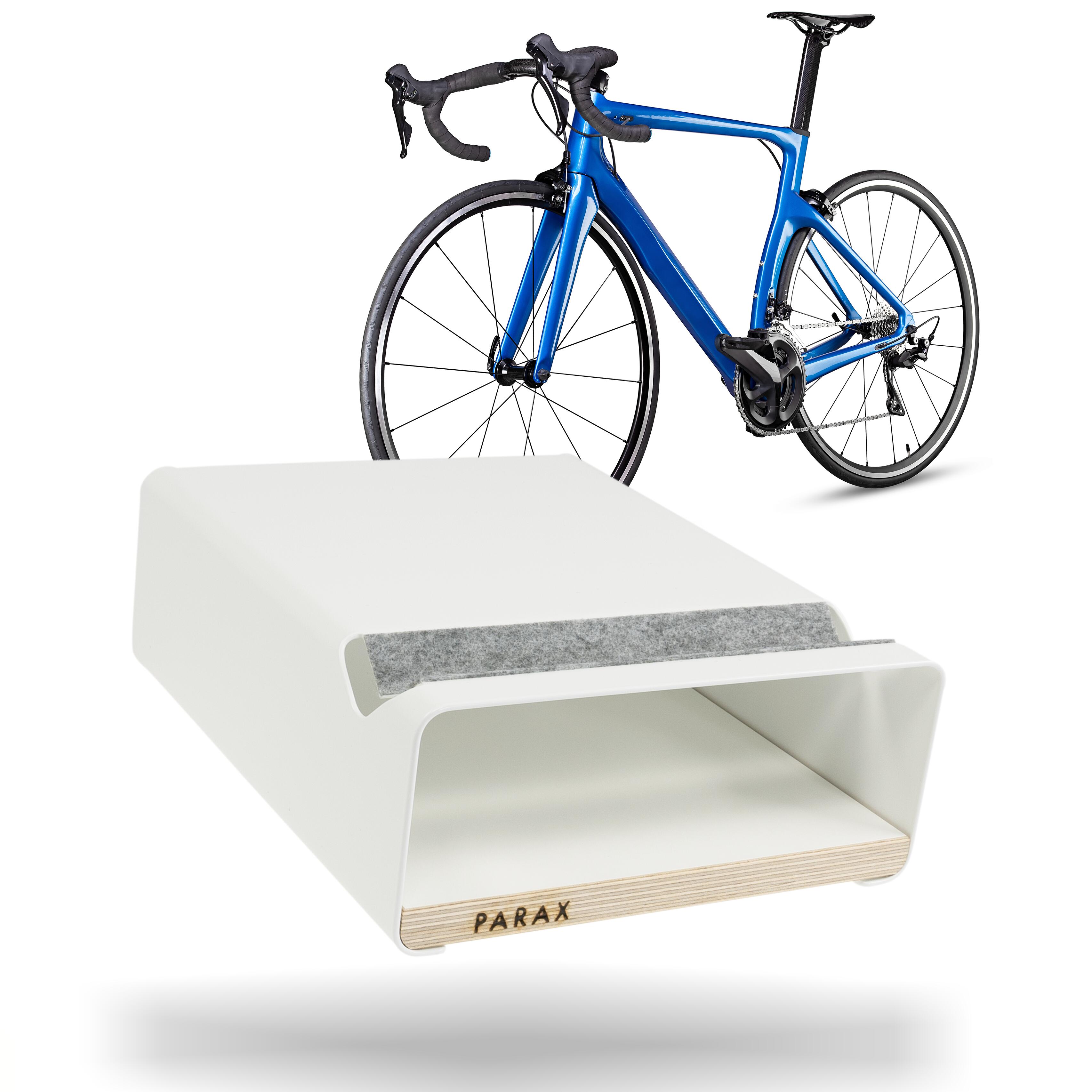 Soporte de pared para bicicletas Madera y aluminio Estante