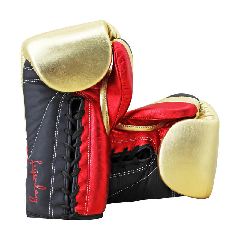 Gants de boxe Lace Limited Homme/Femme Cuir Noir-Rouge-Or