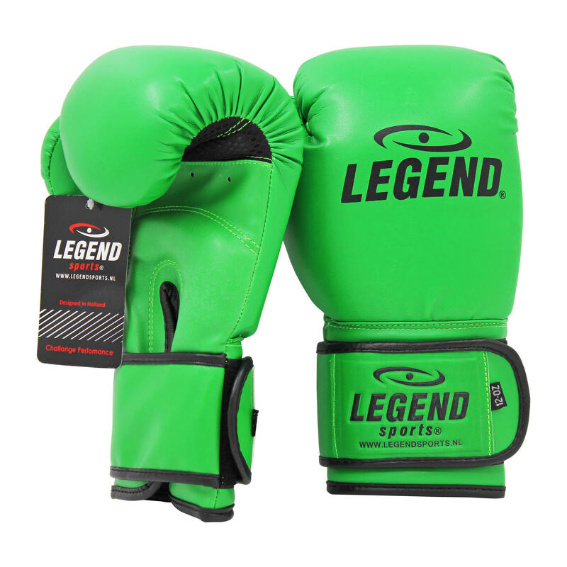 Gants de boxe Powerfit & Protect Homme/Femme Vert PU