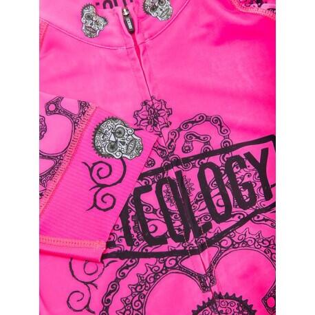 Maillot ciclismo manga corta Day of the Living (Pink) Mujer