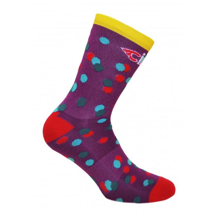 Cineli Cineli Cycling Socks Dots Violet Lunar 3/3
