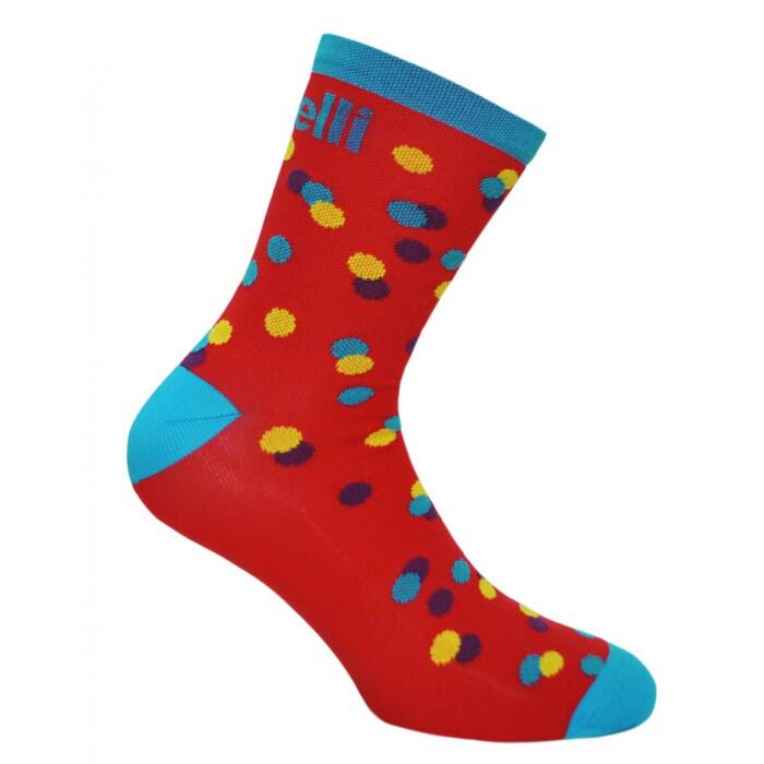 Calcetines de ciclismo Cinelli Caleido Dots Rojo lunares