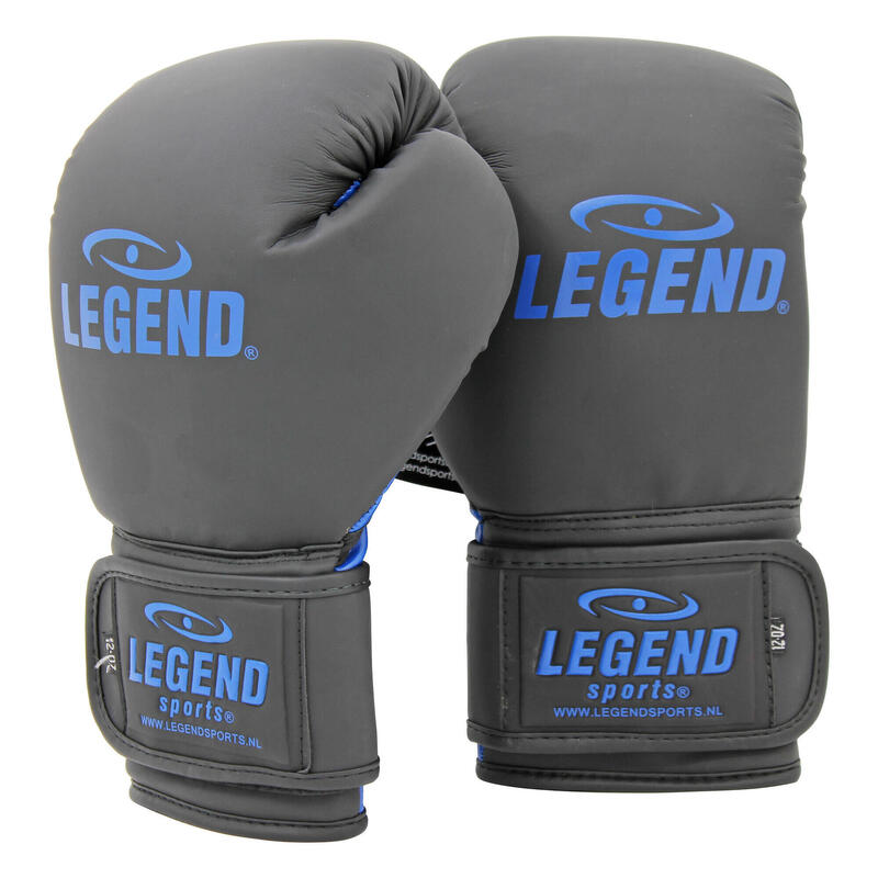 Gants de boxe LegendClima Homme/Femme Mat Noir-Bleu PU