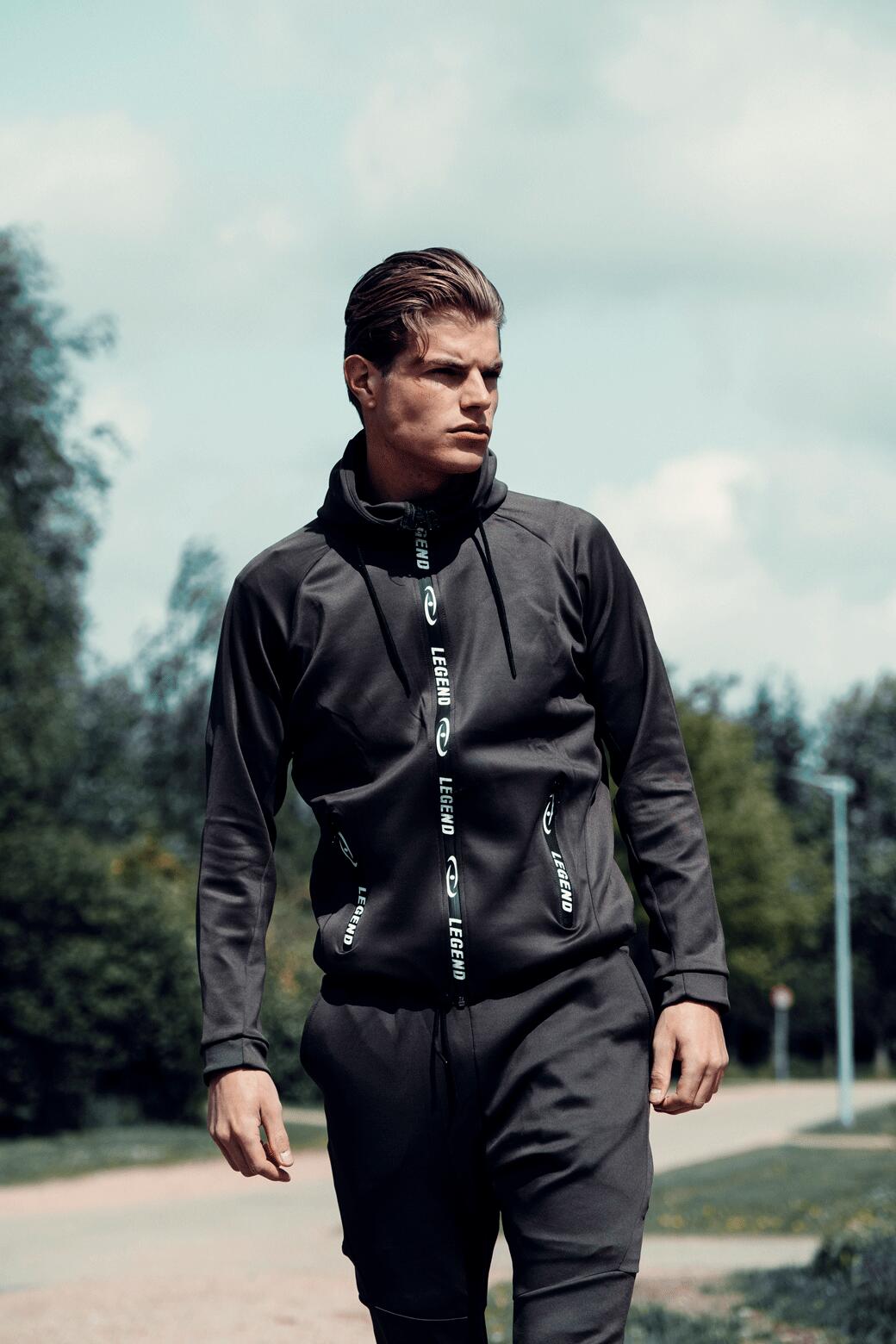 Trainingspak Kids/Volwassenen Limited Zwart Legend DriFit Fitness en Hardlopen 4/5