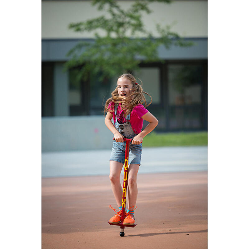 Pogo-Stick bâton sauteur QU-AX enfant 30 kg Rouge