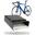 Fiets wandhouder - hout en aluminium - plank - zwart - S-RACK