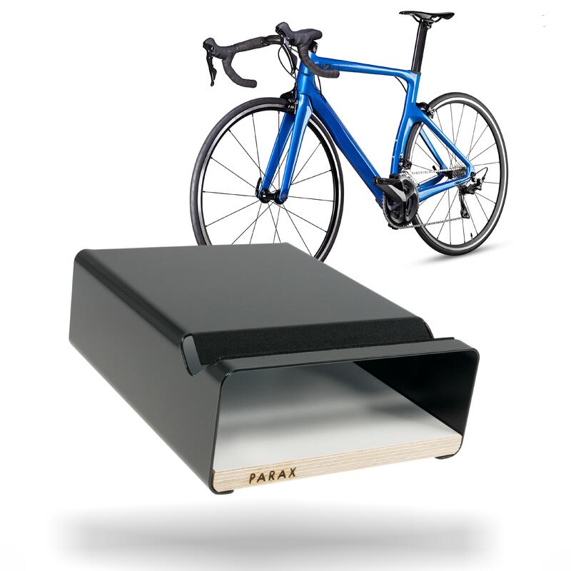 Supporto da parete per bici - legno e alluminio - scaffale - nero - S-RACK