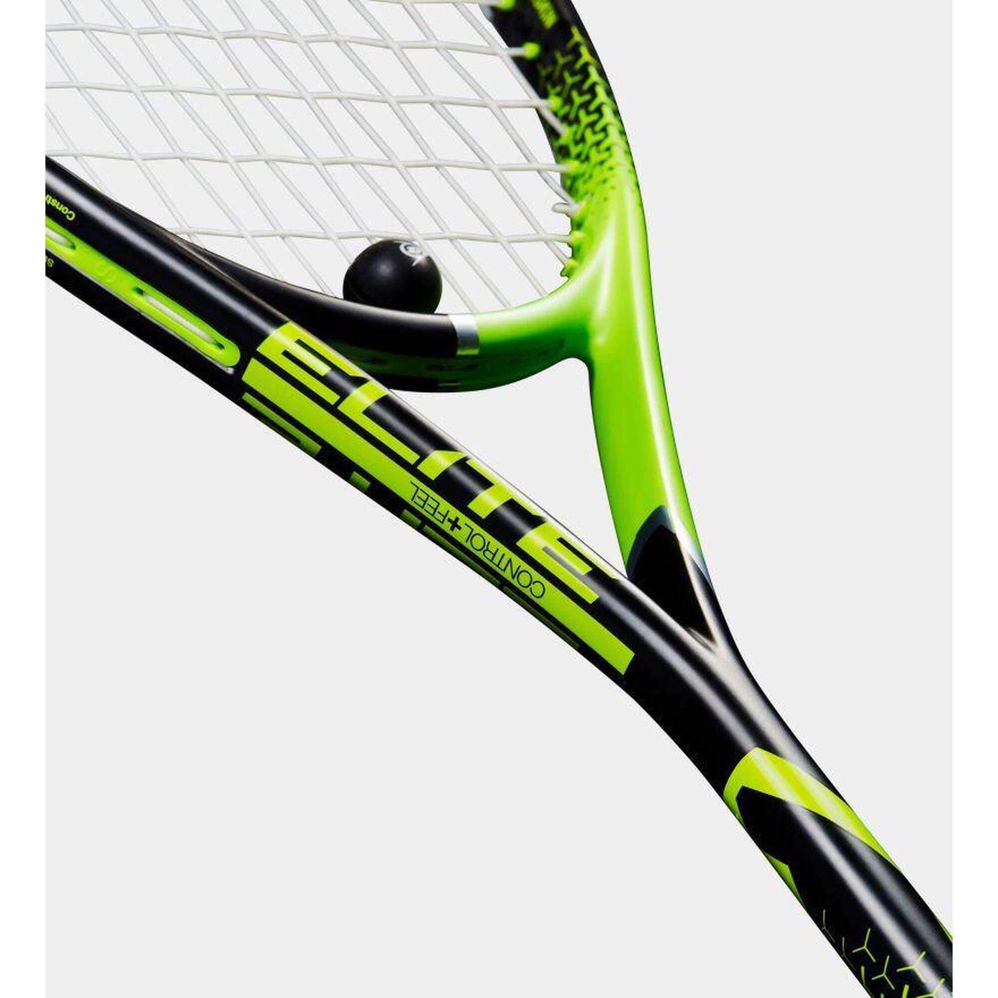 Precision Elite 135 Unisex Carbon Fiber Squash Racket- Black