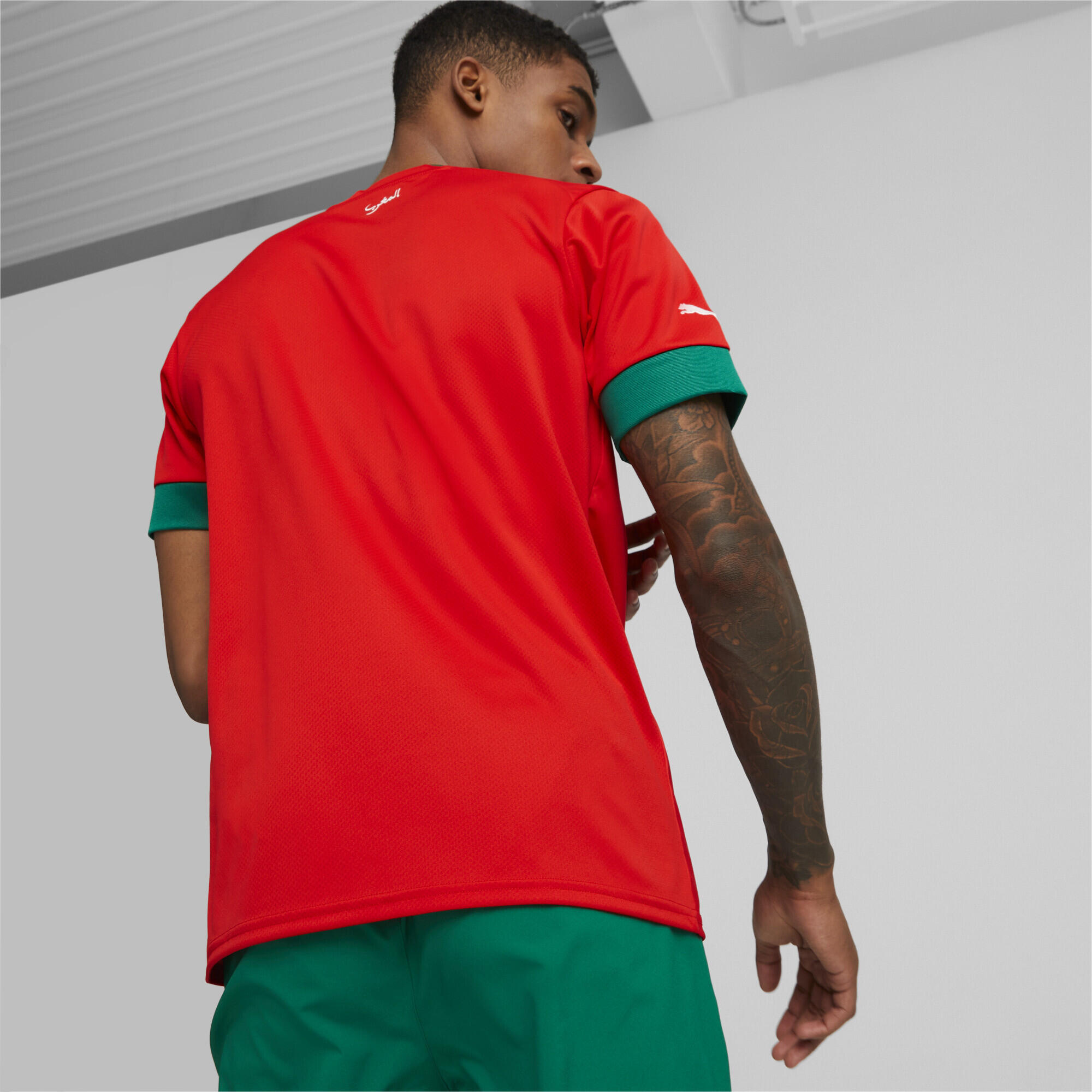 Marokko replica 22/23-thuisshirt voor heren PUMA Red Power Green 3/6