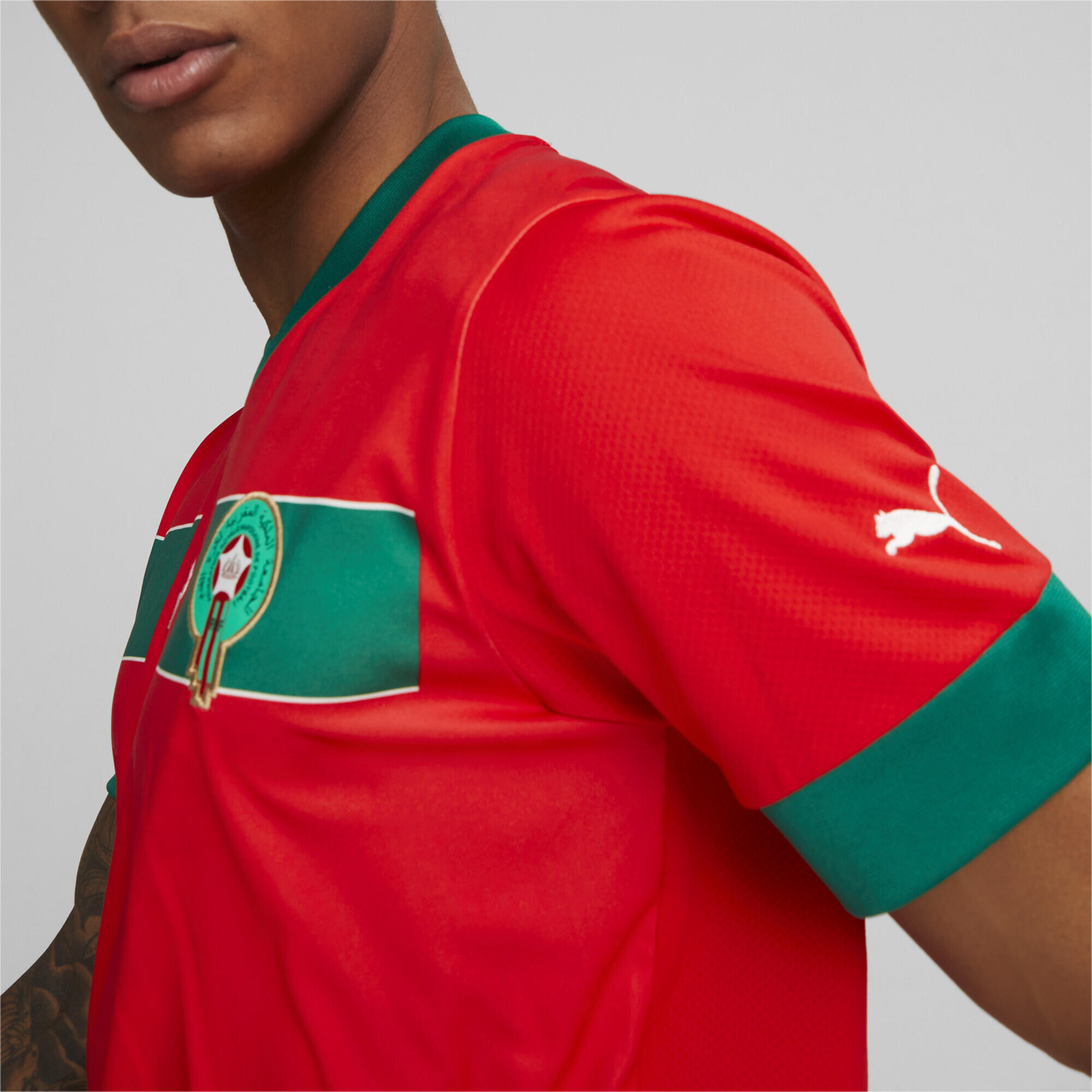 Marokko replica 22/23-thuisshirt voor heren PUMA Red Power Green 4/6