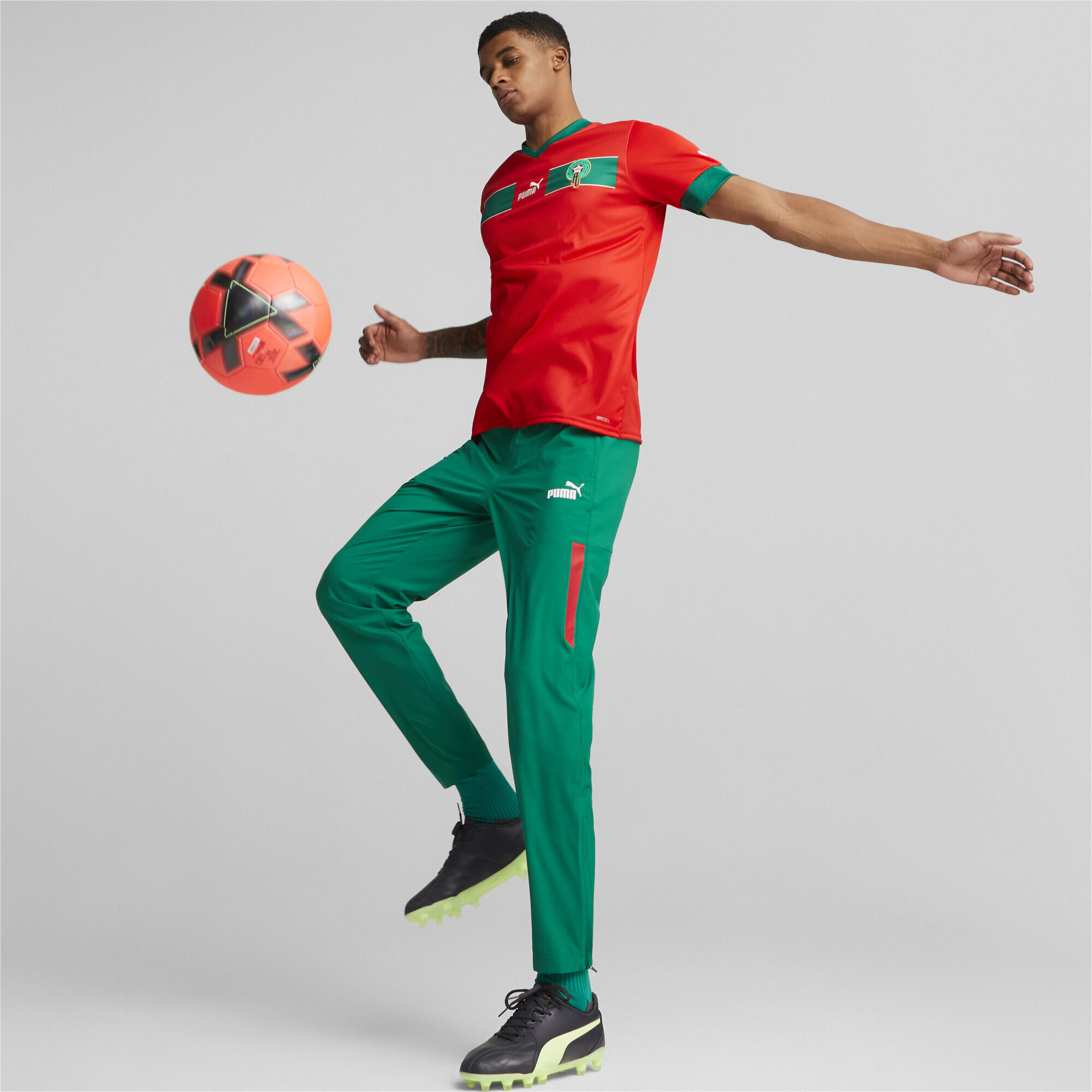 Marokko replica 22/23-thuisshirt voor heren PUMA Red Power Green 5/6