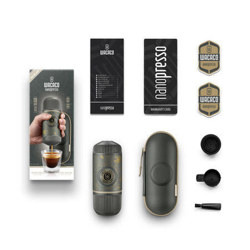 Wacaco Nanopresso-portable espresso machine-incl.beschermhoes-Dark Soul Grijs