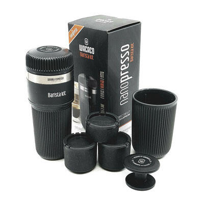 Wacaco- Barista Kit-Groter Waterreservoir en 3 Filtermanden-Zwart