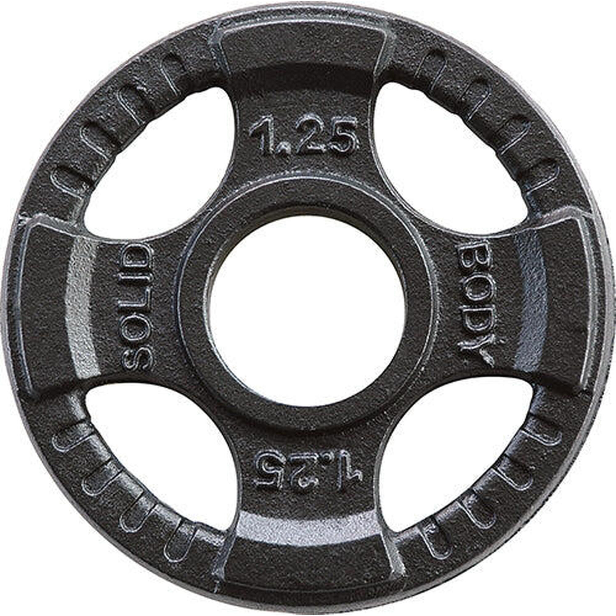 Body-solid - Disques Oly 4 Grip Fonte Optk1.25 Pour Fitness Et Musculation - Poids De Musculation - Noir - 1,25 Kg - Decathlon