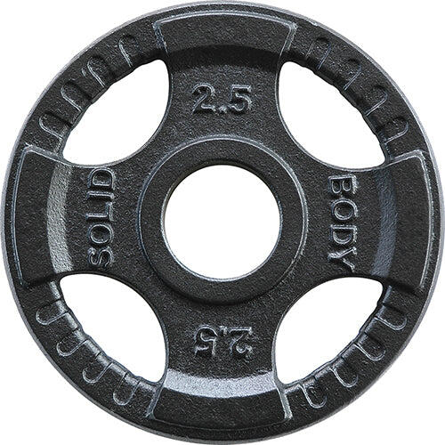BODY-SOLID Olympische 4-Griff gusseisen Gewichtsplatten OPTK2.50