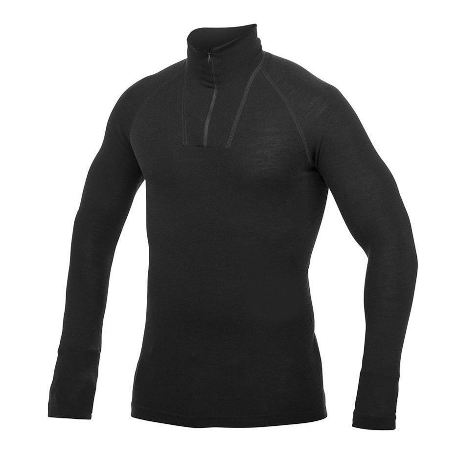 WOOLPOWER Woolpower Strato base Merino Zip Dolcevita LITE - Nero