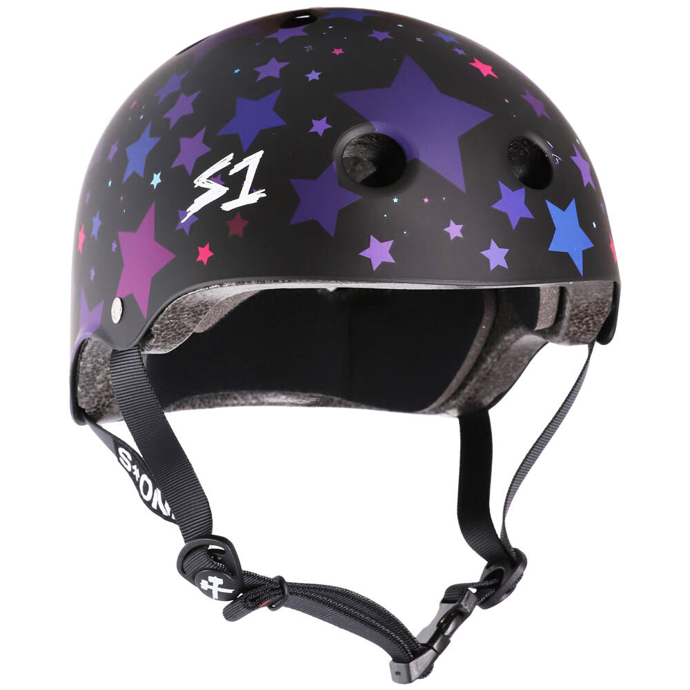 S1 HELMETS S1 LIFER HELMET - MULTI-IMPACT & HIGH-IMPACT CERTIFIED - MATT BLACK STARS