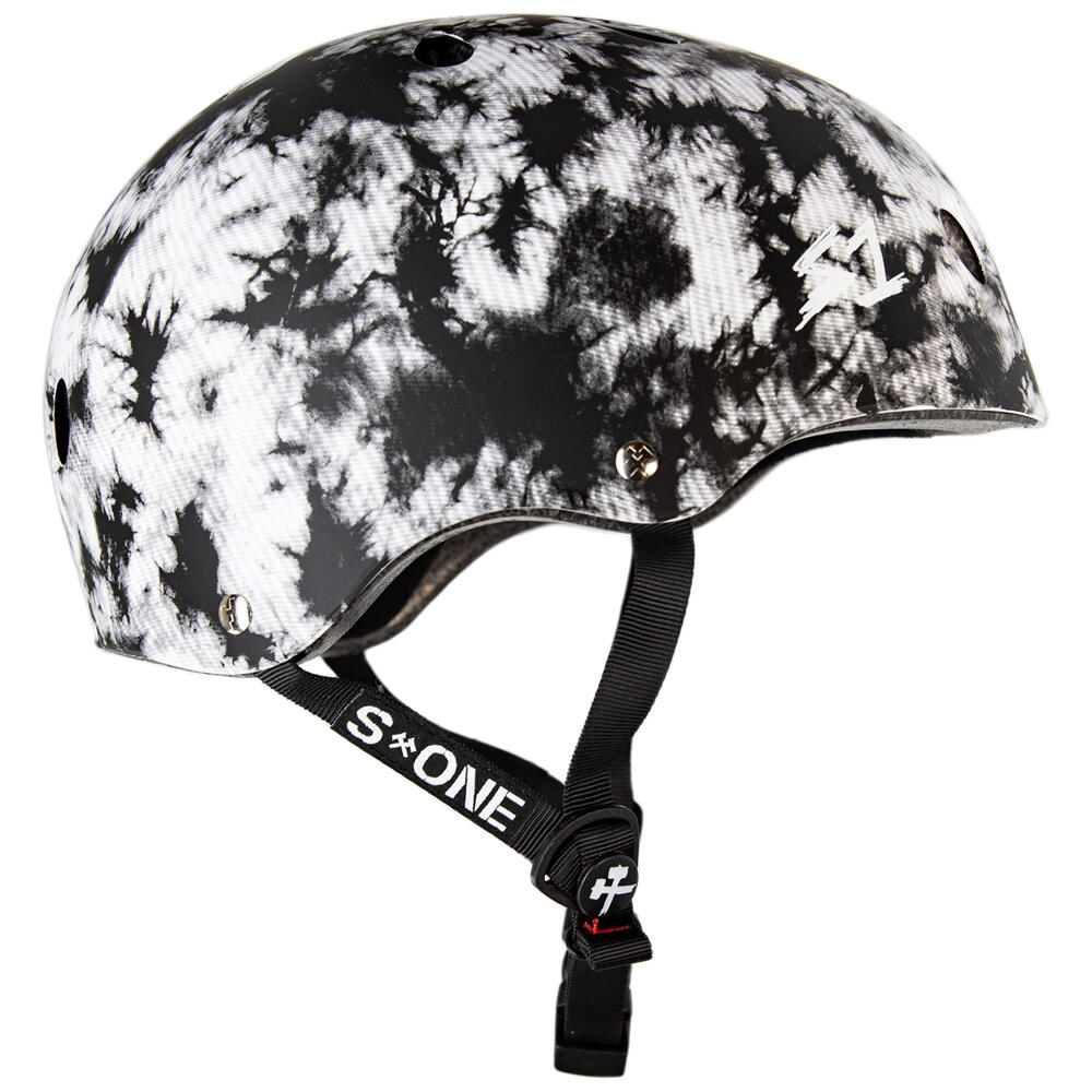 S1 LIFER HELMET - MULTI-IMPACT & HIGH-IMPACT CERTIFIED - BLACK/WHITE TIE DYE 3/5