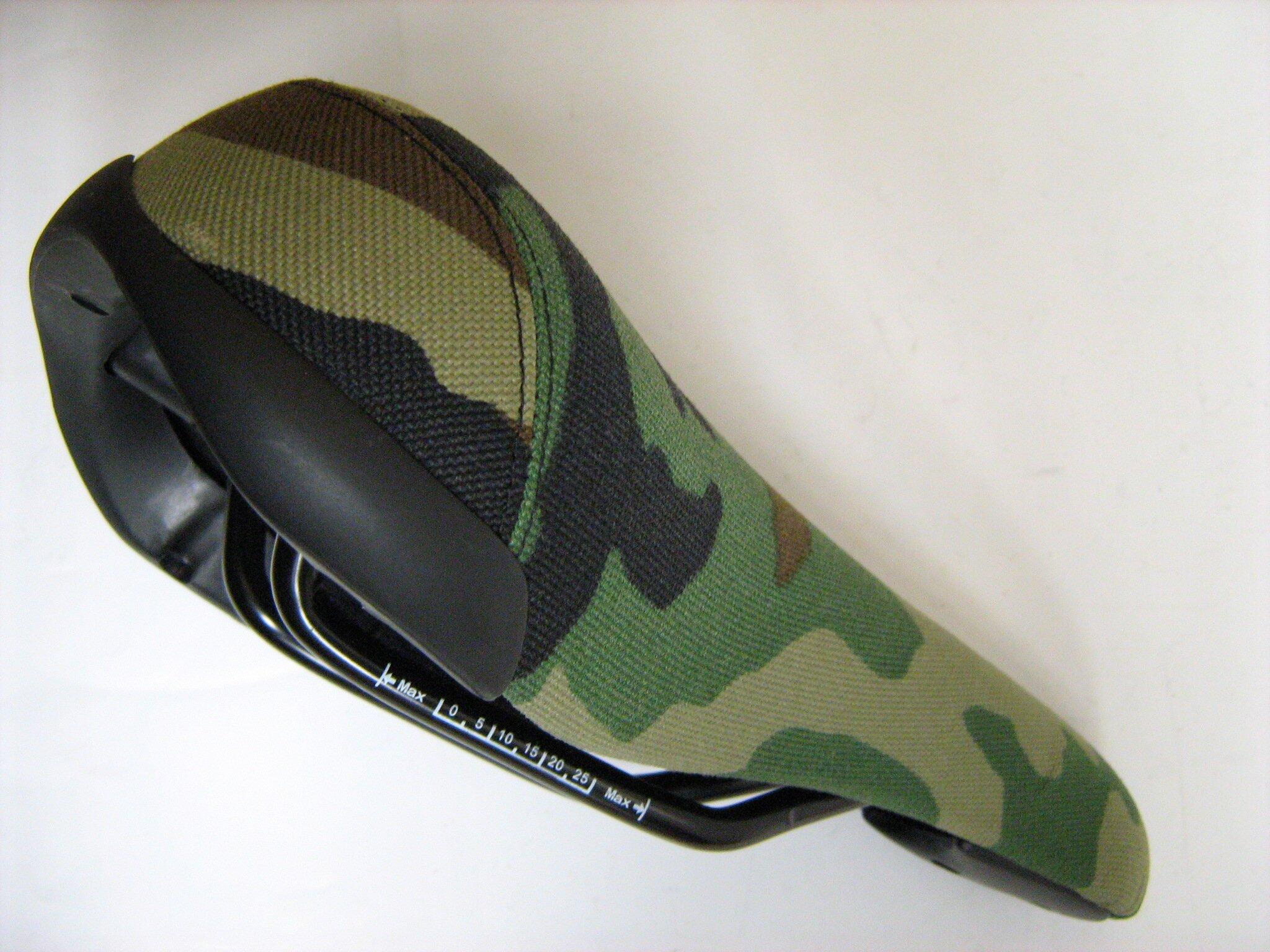 Railed Bike Seat for Wheelie Cruiser MTB Bikes Green Black Camo