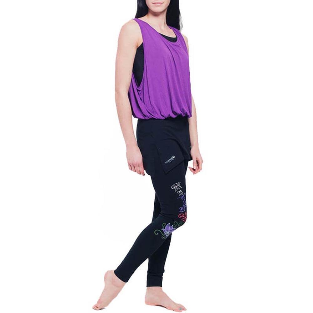 Débardeur de yoga flow brassière intégrée fushia 3/5