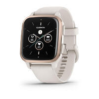 Montre GPS bracelet silicone ivoire Garmin Venu Sq 2 Music Edition