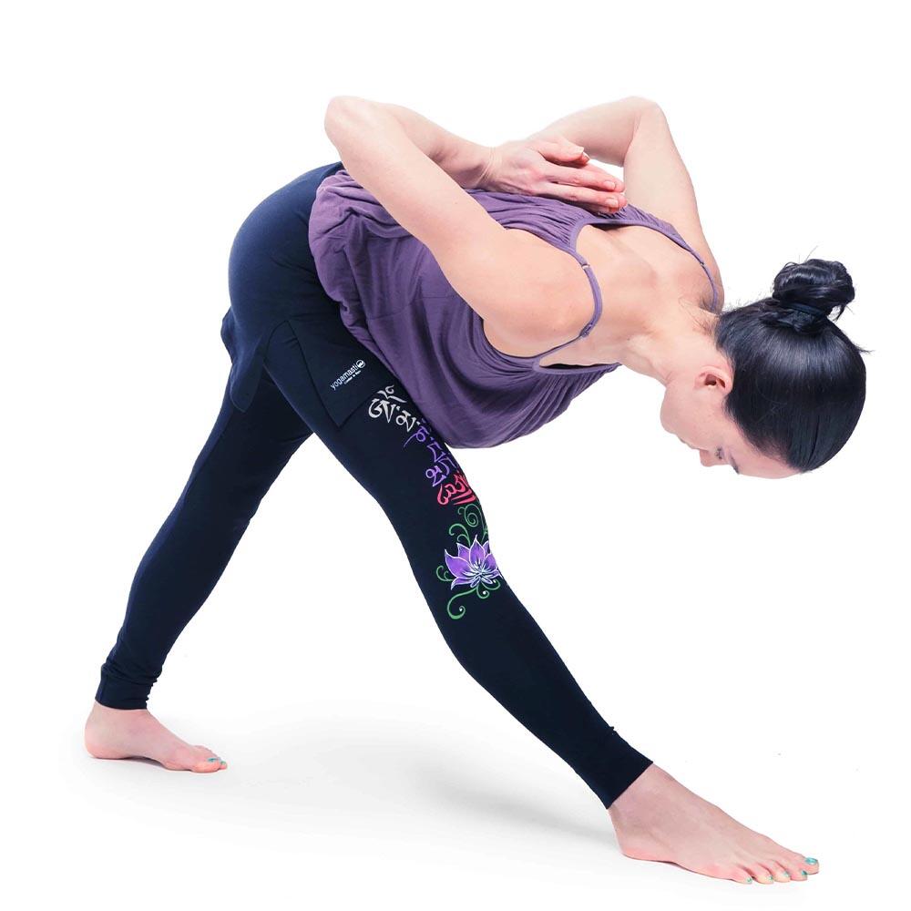 Legging jupe de yoga lotus mantra Om Mani Padme Hum 4/5
