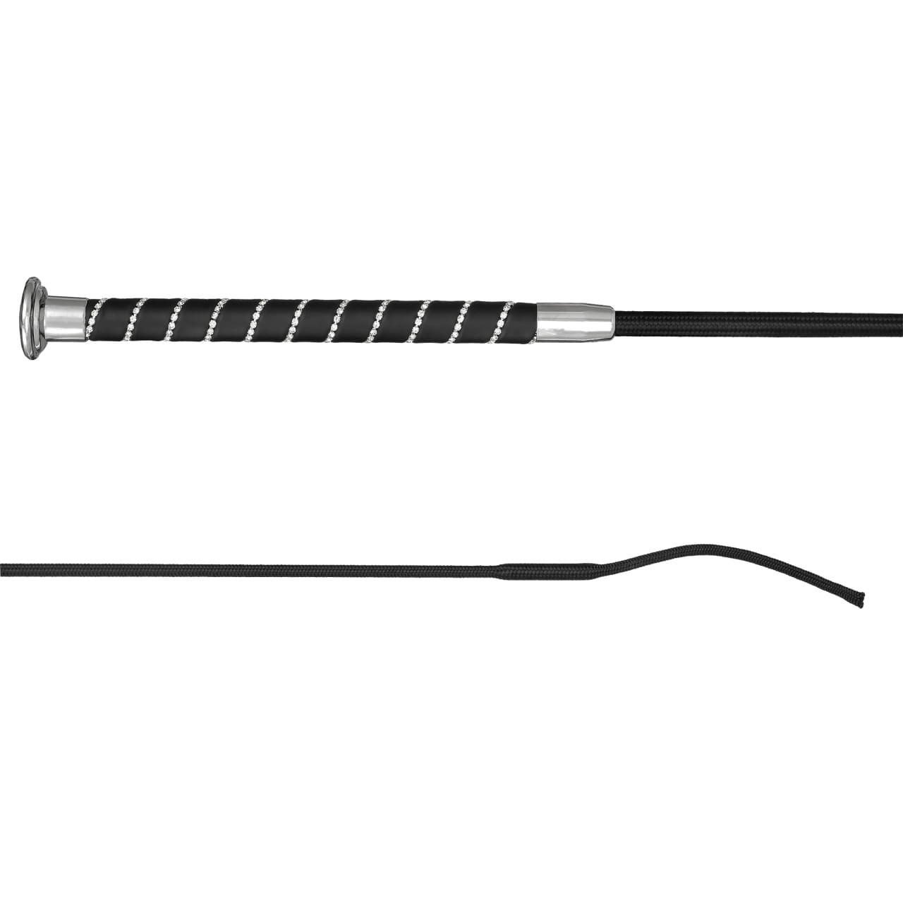 Start - Cravache De Dressage Start Glossycrystal Noir Avec Chrome/or Rose - Cravache De Dressage - Gris|noir - Taille Unique - Decathlon