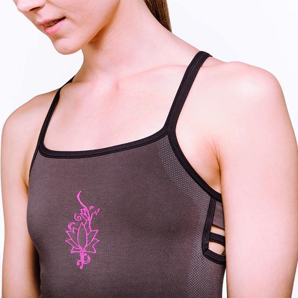 Haut de yoga sans couture Bambou soutien intégré - T-shirt yoga anti humidité 2/5