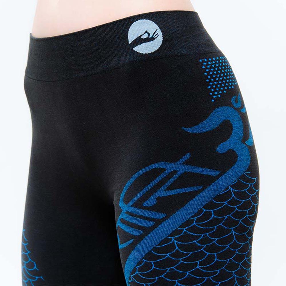 Legging yoga Om sans couture taille haute jambe longue 70% coton bio anti sueur 5/5