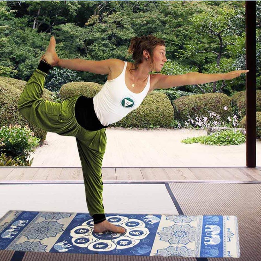 T-shirt yoga femme chakra coeur - Haut de yoga soutien intégré blanc 5/5
