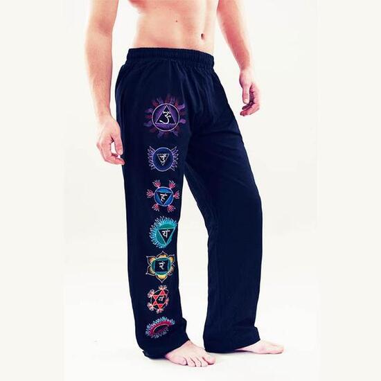 Pantalon yoga homme confort yogi 7 chakras, Vêtement yoga homme ample ultra doux